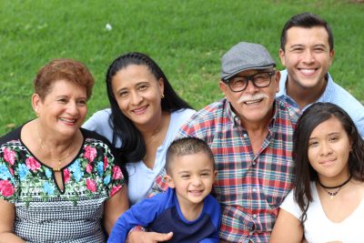 Three generations of a hispanic family